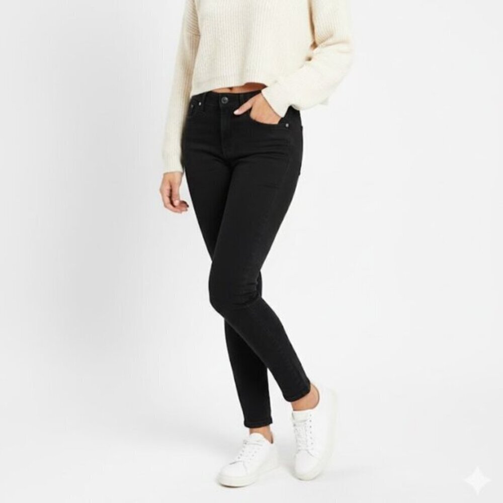 7 For All Mankind B(air) Black Women's Ankle Skinny Jeans Size 27